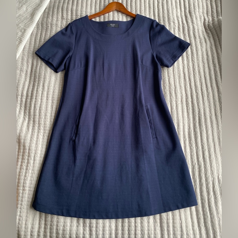 Brass Navy A-Line Dress